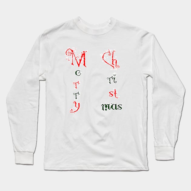 merry christmas Long Sleeve T-Shirt by sarahnash